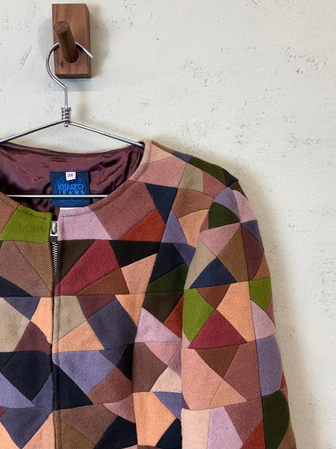 겐조 90s 빈티지 패치워크 울 자켓 상품이미지2