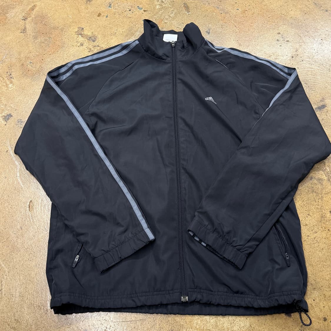 [정품/105] 아디다스 블랙 삼선 트랙탑 져지 바람막이 b16 상품이미지2