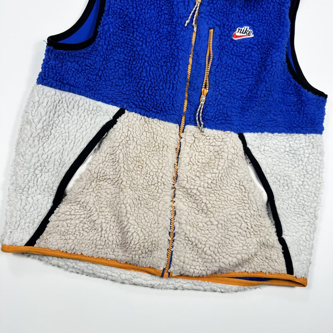 나이키 퓨추라 양털 쉐르파 베스트 아이보리 블루 L 상품이미지5
