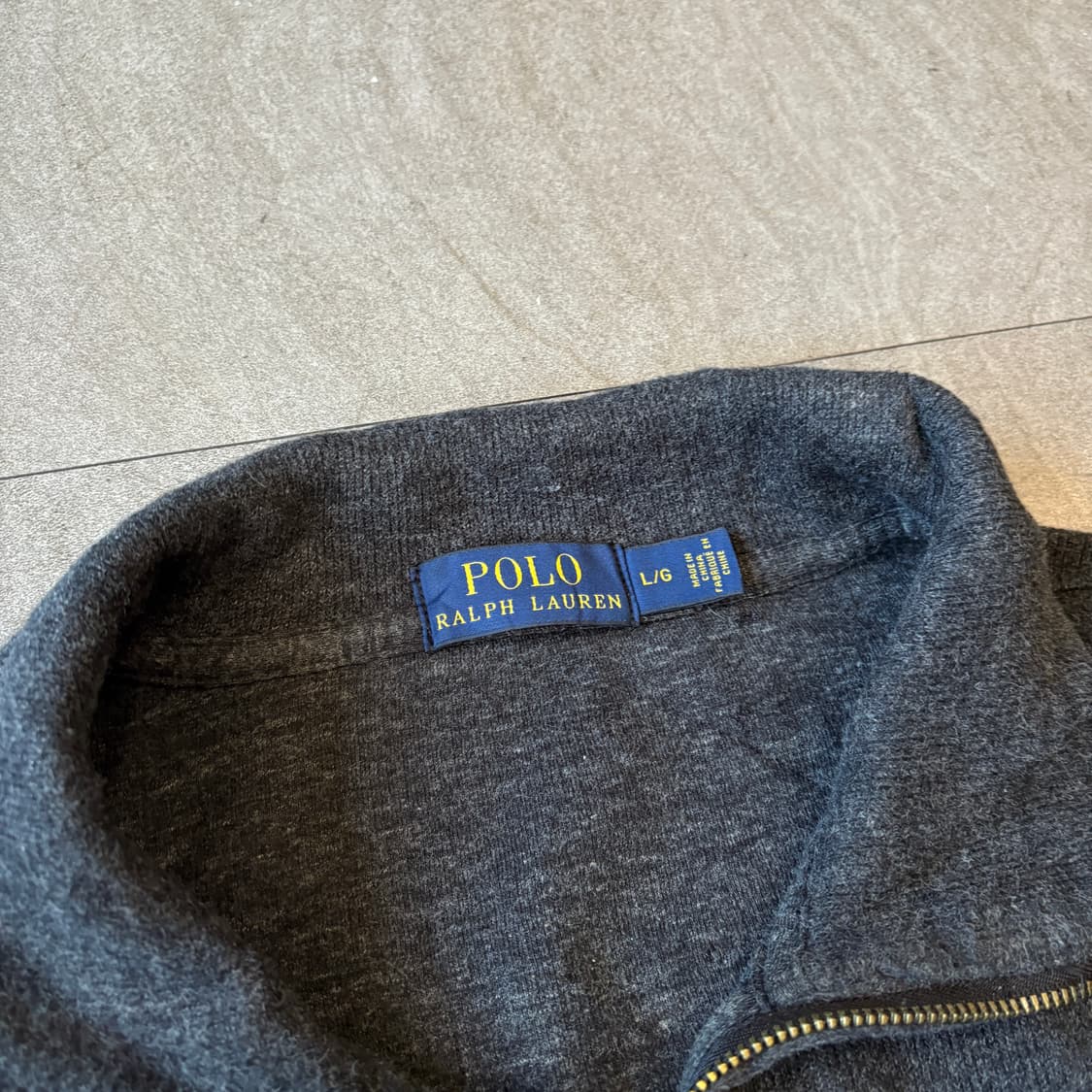 폴로 정품 그레이 반집업 니트 상품이미지5