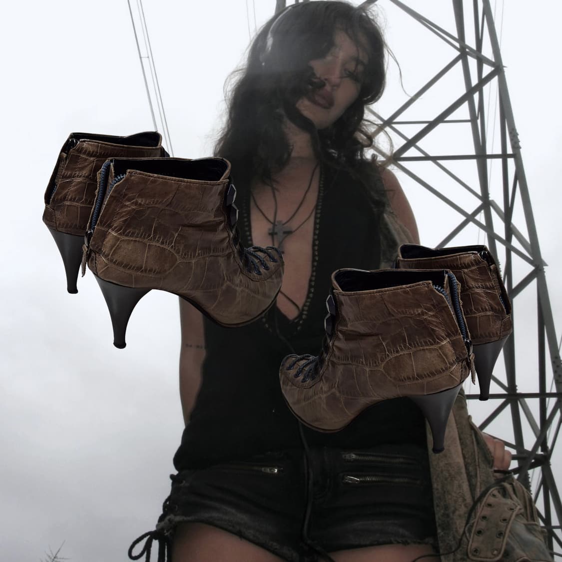 Vintage 09 Napoleon lace up leather Boot 상품이미지2