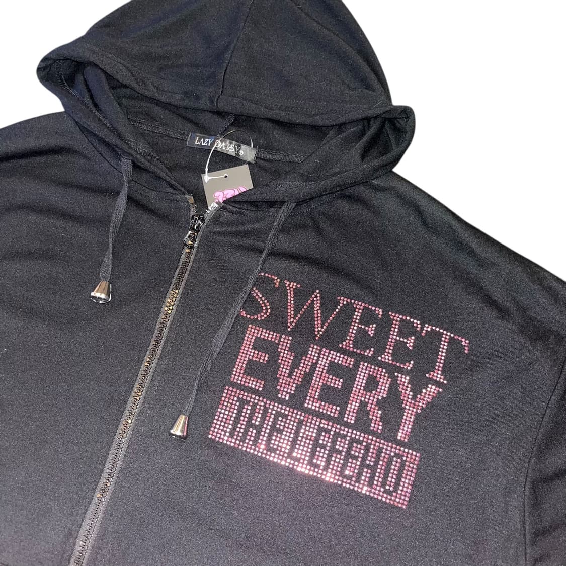 LAZY DAISY 레이지데이지 큐빅 후드집업 펑크갸루y2k 상품이미지5