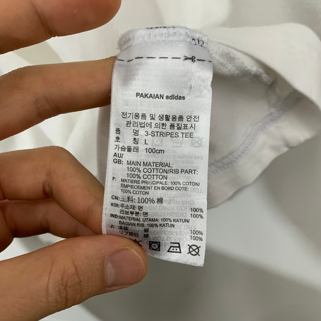아디다스 배색 링거티   상품이미지4