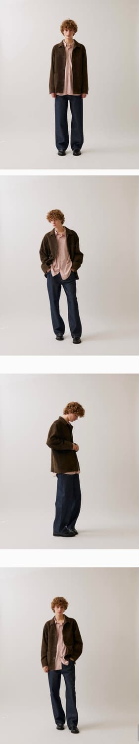 [새상품]퍼스트플로어 스웨이드 초어 코트 카키브라운 46 상품이미지5