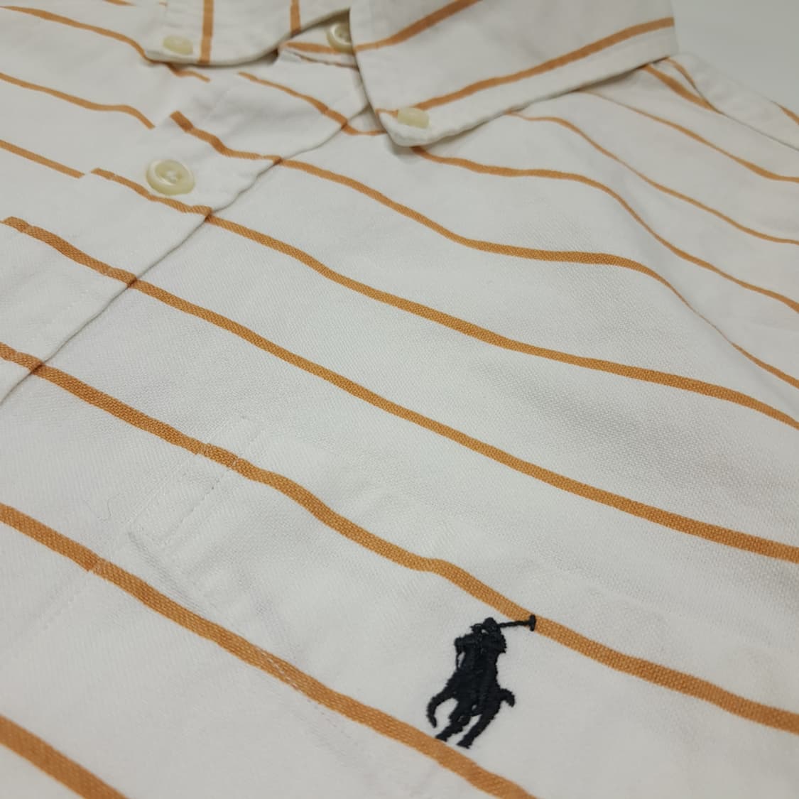 CK021 M 폴로 브라운 스트라이프 셔츠 남방 상품이미지4