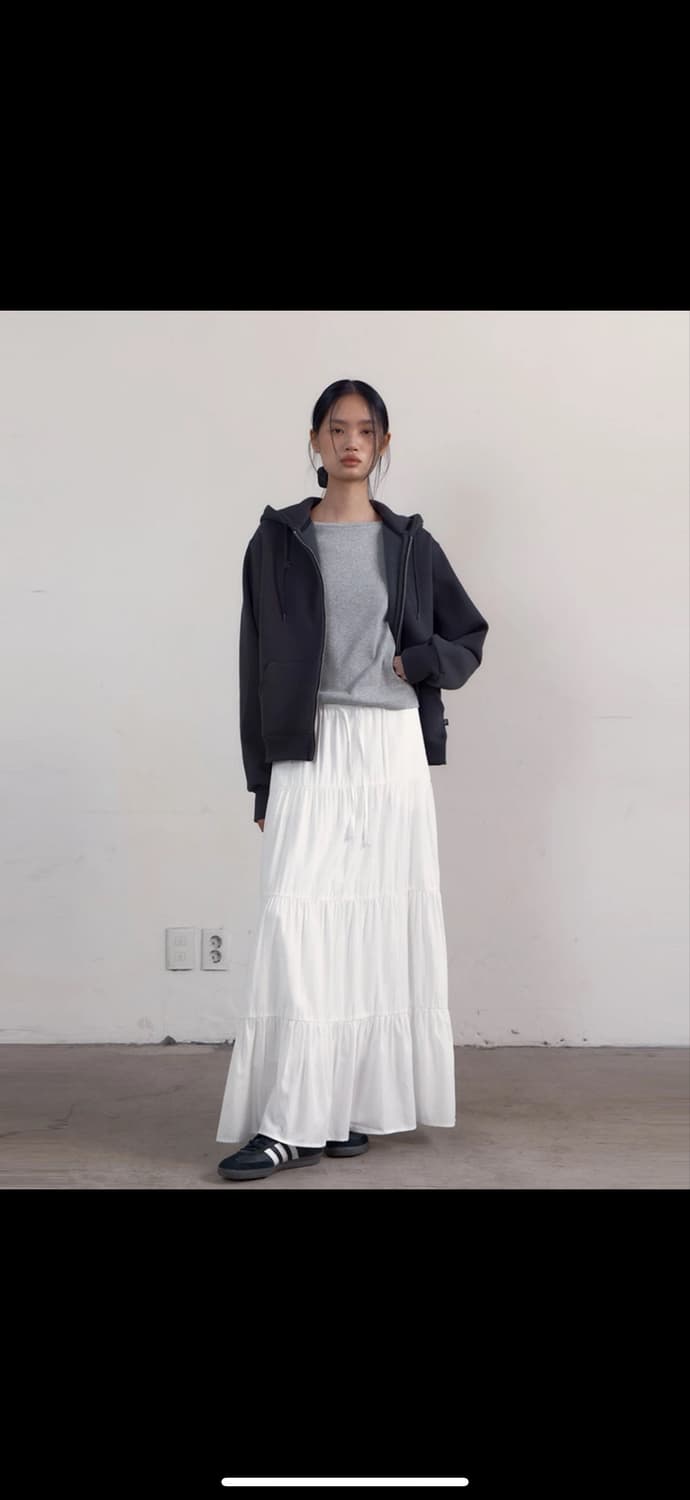 38컴온커먼 셔링 스커트 상품이미지3