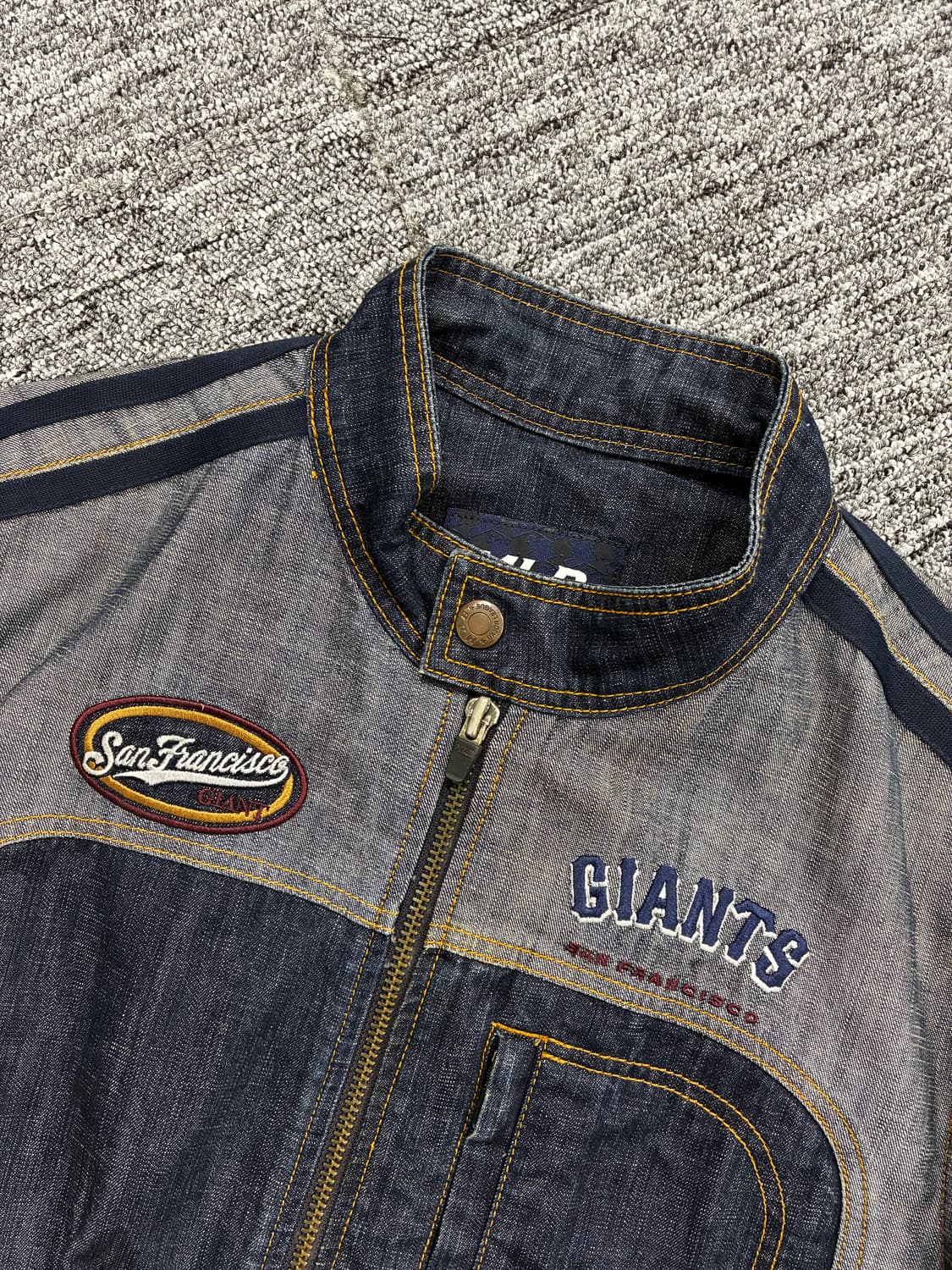 MLB 00s 센프란시스코 자이언츠 데님 청자켓 L 상품이미지6