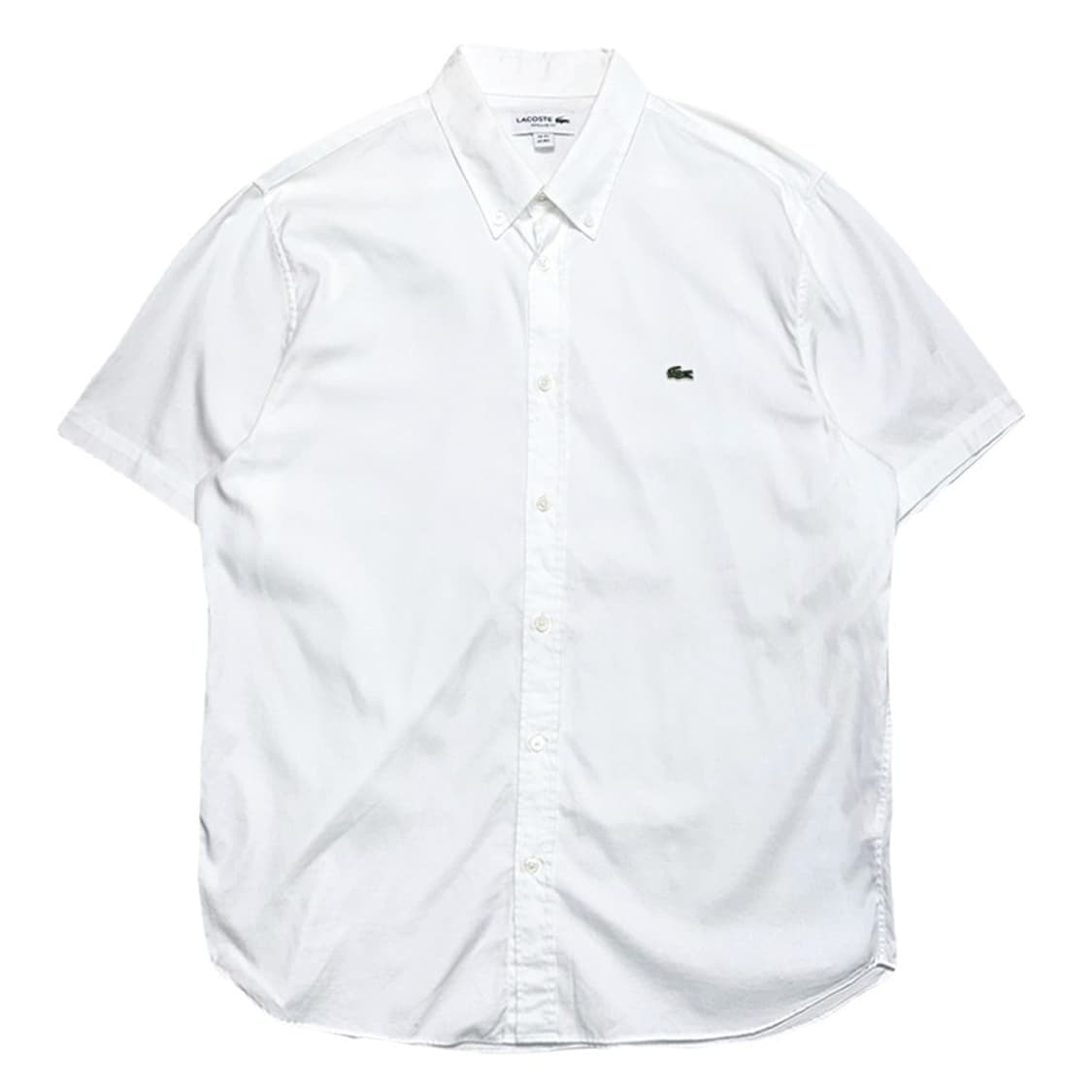 LACOSTE 옥스포드 반팔 셔츠 화이트 M/L 상품이미지1