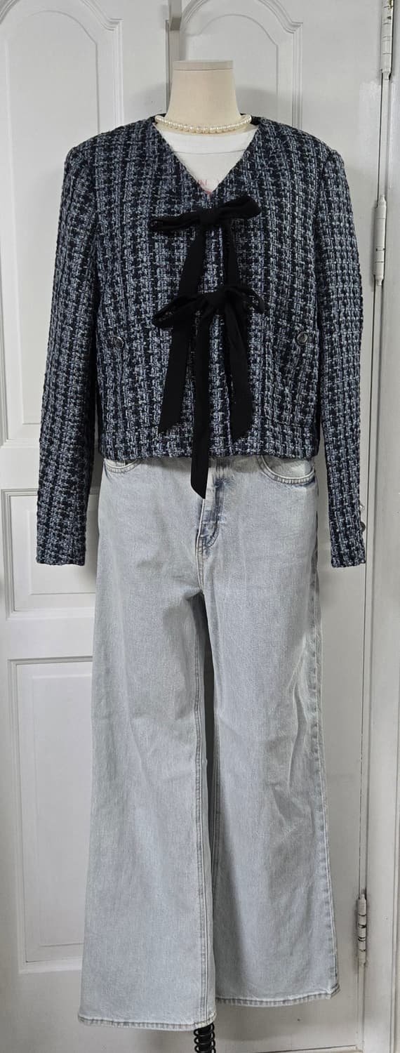 쿠오세 리본 트위드자켓 상품이미지2