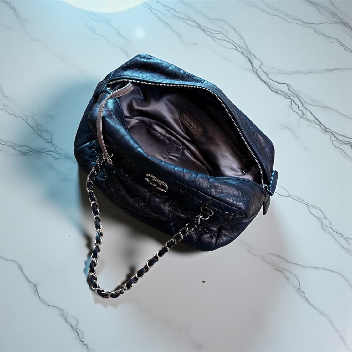 샤넬 12번대 램스킨 × 트위드 믹스 카메라백 상품이미지8