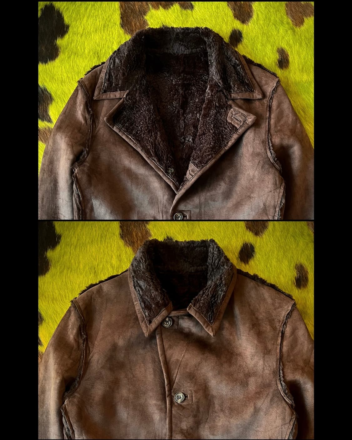 TORNADO MART Brown Leather Fur Jacket 상품이미지5