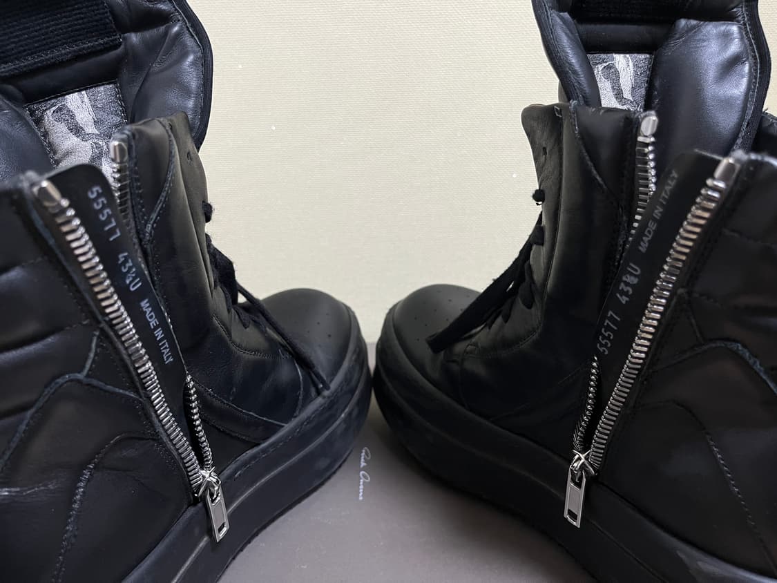 릭오웬스 메가범퍼 지오바스켓 올블랙 43.5 상품이미지5