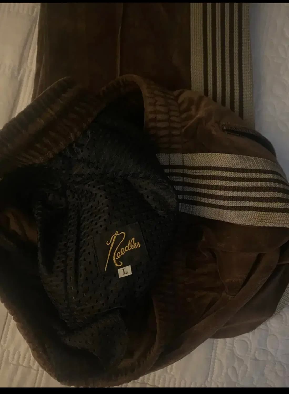 니들스 벨루어 트랙 팬츠 브라운L 상품이미지3