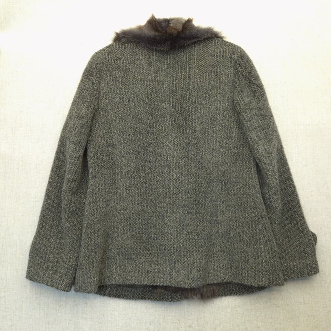 emcee 폭스 트리밍 모직 자켓 상품이미지3