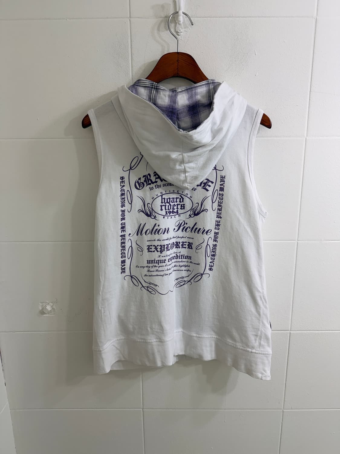 (상의 세트) 아디다스 퍼플 블랙 져지 + 체크 펑크 집업 베스트 세트 상품이미지7