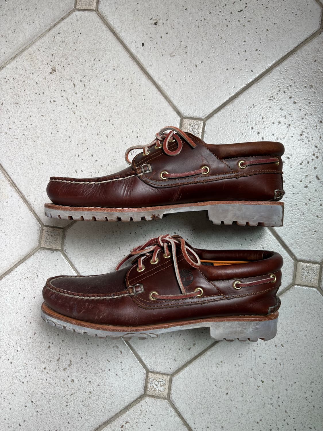 팀버랜드 보트슈즈 3아이 Brown 상품이미지4