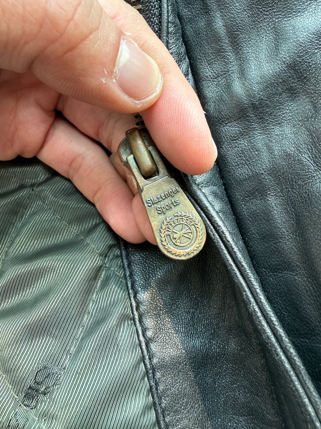 Slazenger Lambskin 싱글카라 레더 자켓 상품이미지5