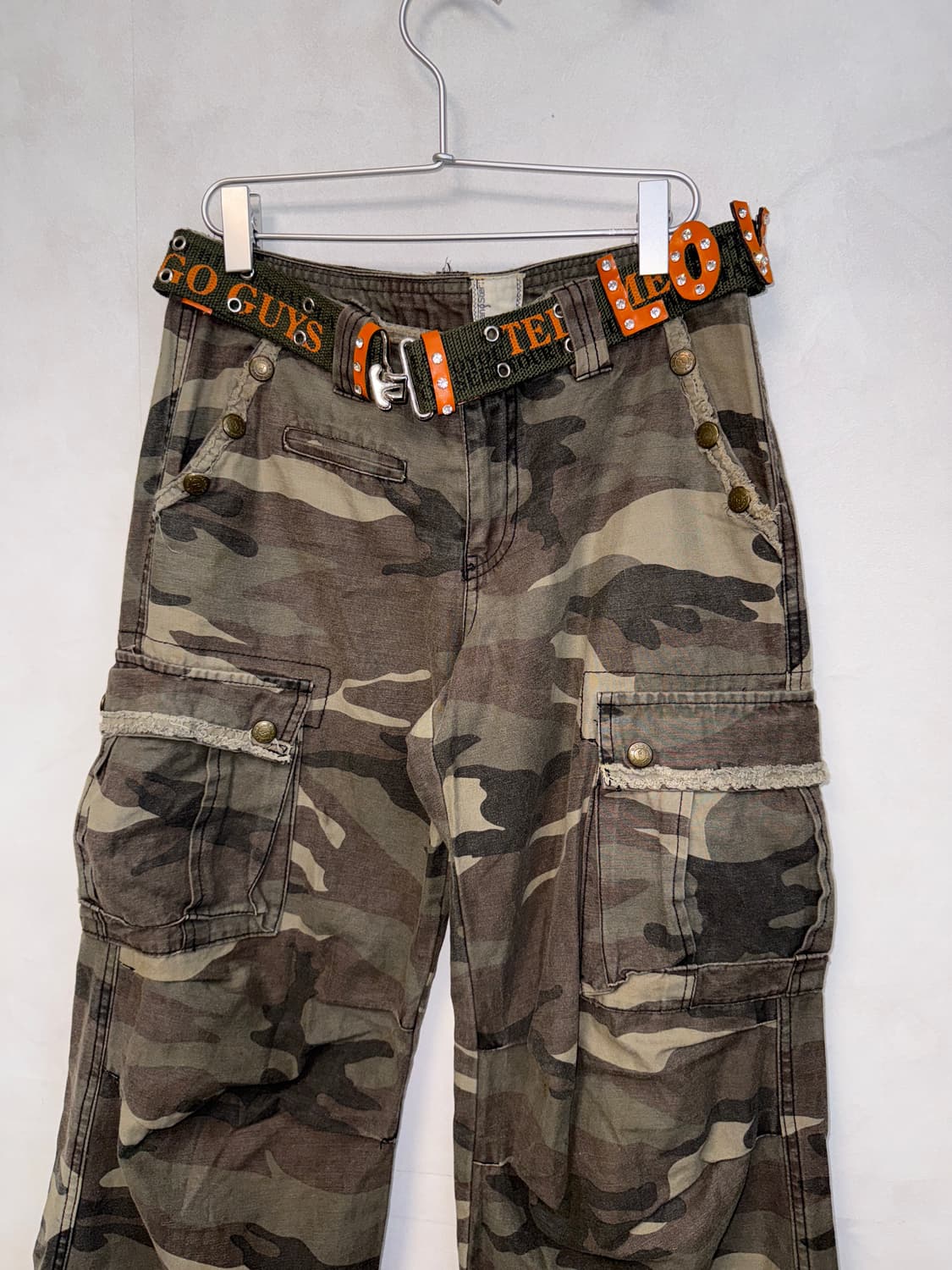 Ash khaki camouflage multi pocket 카고팬츠  상품이미지2