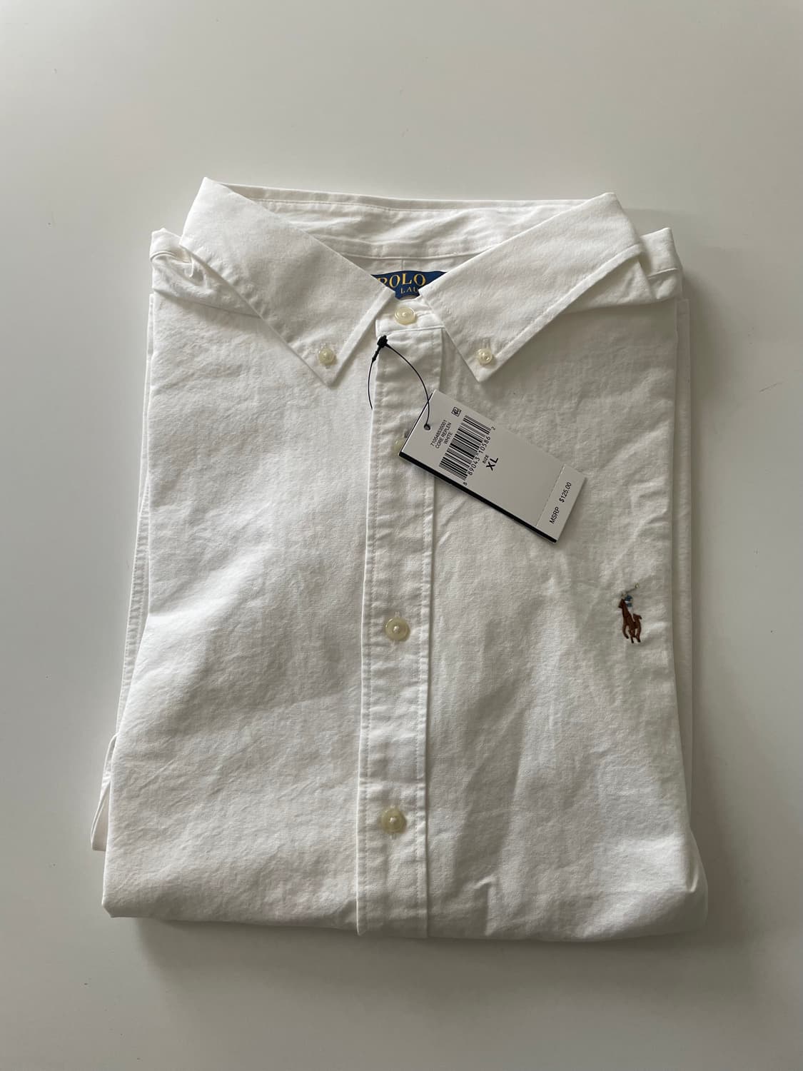 폴로 QR 화이트 옥스포드 셔츠 XL 새상품 상품이미지1