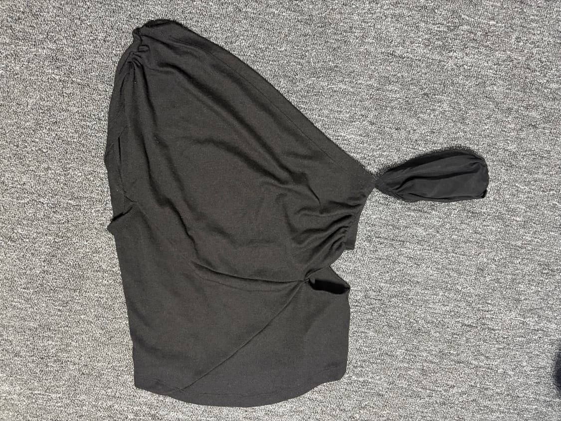 미스치프 카울 넥 숏슬리브 탑 블랙 M 상품이미지2
