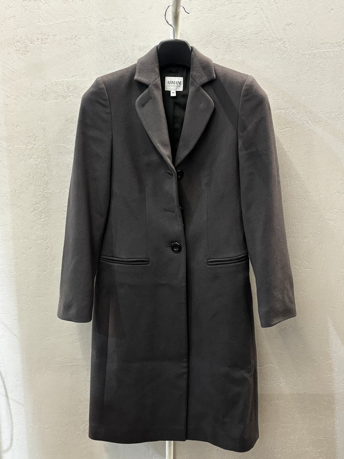 아르마니 콜레지오니 그레이 롱 코트 XS~S 상품이미지2