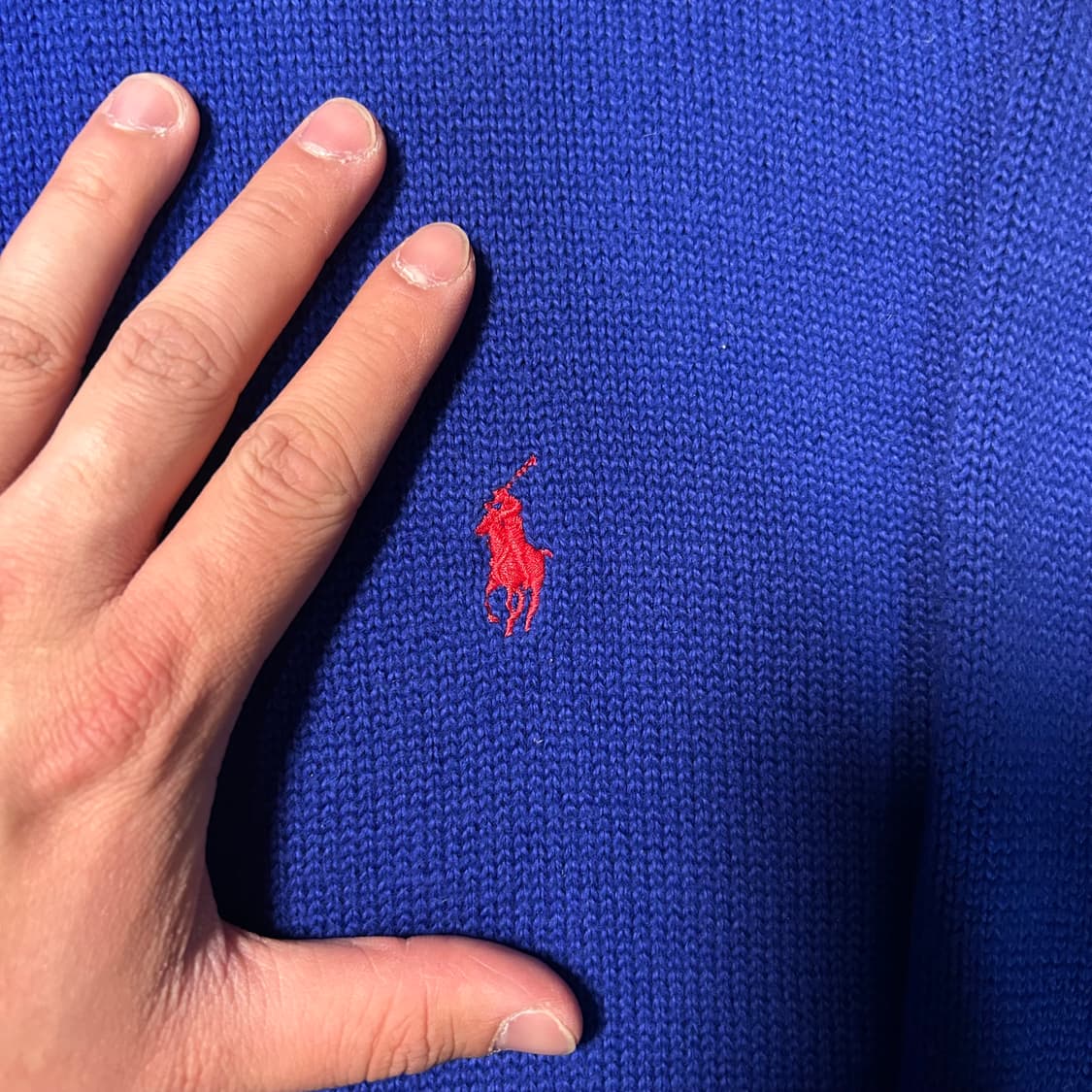 [L] 폴로 랄프로렌 니트 반집업 블루 상품이미지2