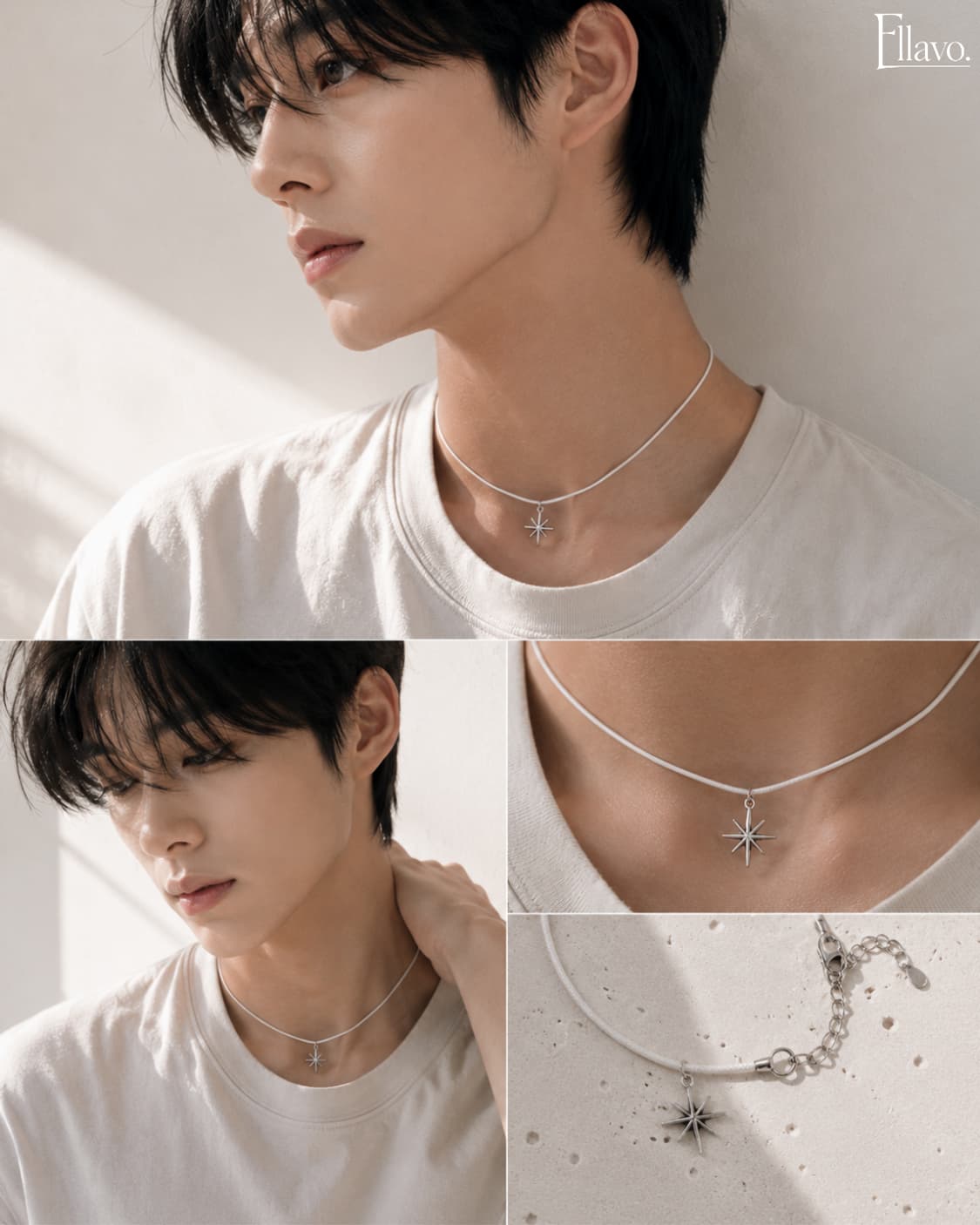 Ellavo Stella White Rope Necklace 상품이미지3