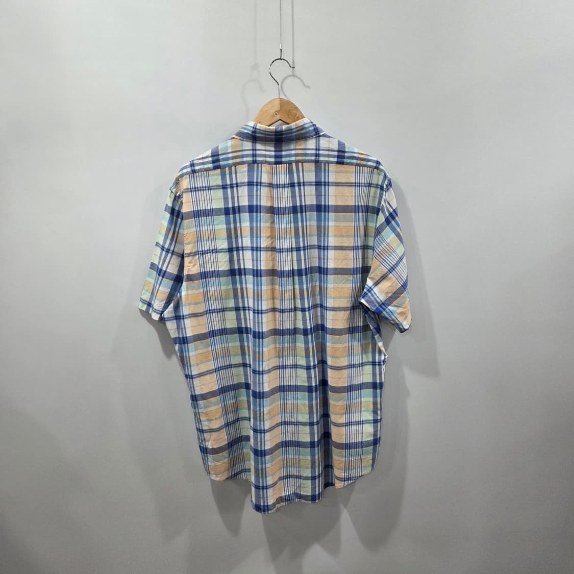 브룩스브라더스 버튼다운 체크 반팔셔츠 XL  상품이미지4