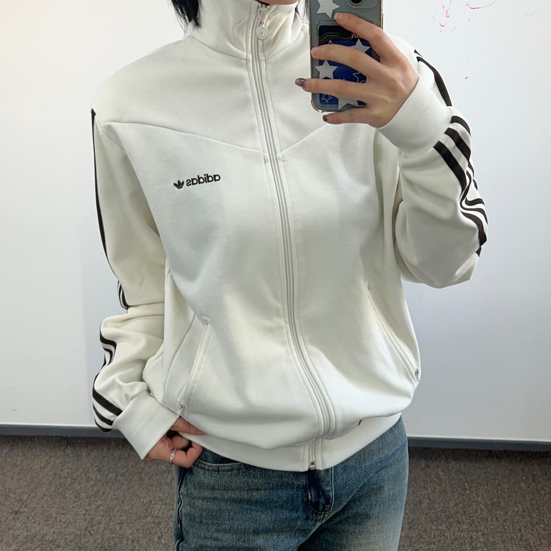 Adidas 아디다스 아이보리 브라운 베켄하우어 져지 상품이미지1