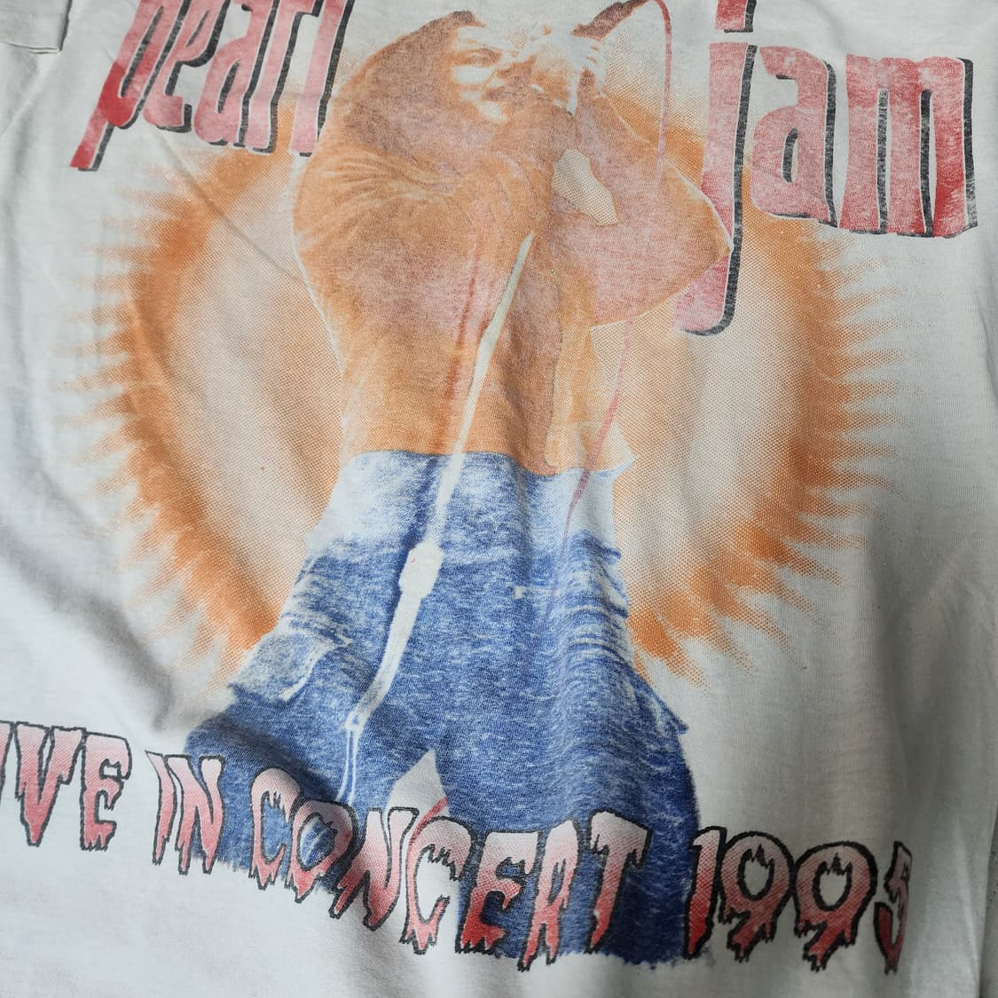 [XL] 90s 펄잼  PEARL JAM 1995 월드투어 빈티지 밴드티 상품이미지5