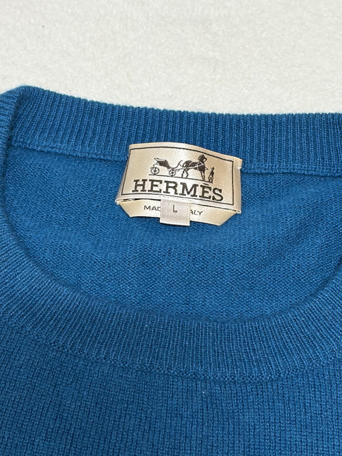 (두께0) 에르메스 캐시미어 100% 니트 L 에르메스 캐시미어 니트 상품이미지2