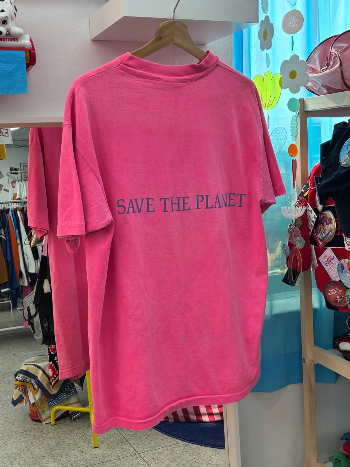 80s90s Neon Pink Hard Rock T Shirts 상품이미지3