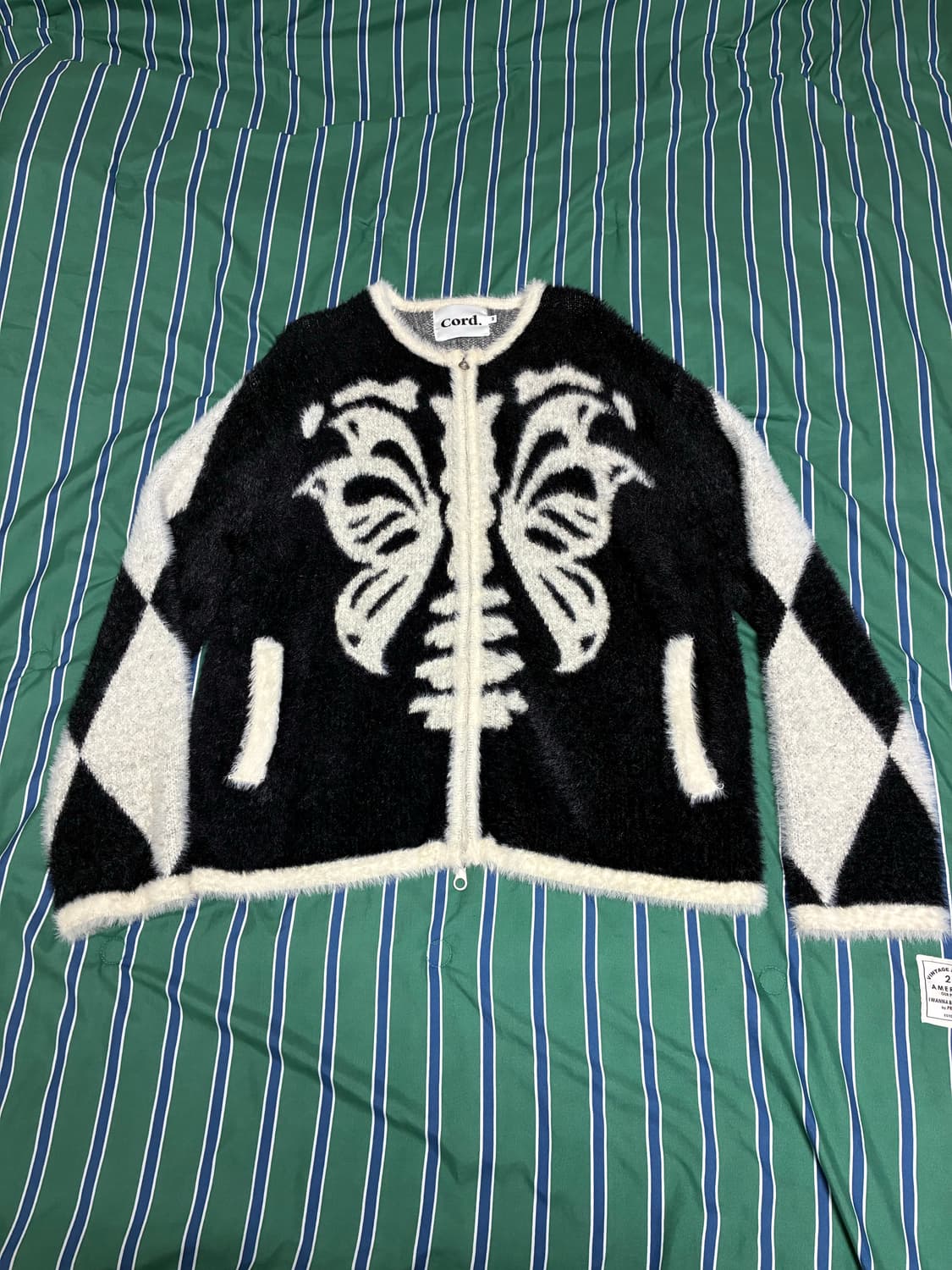 Cord 본플라이 헤어리 니트 짚업 상품이미지1