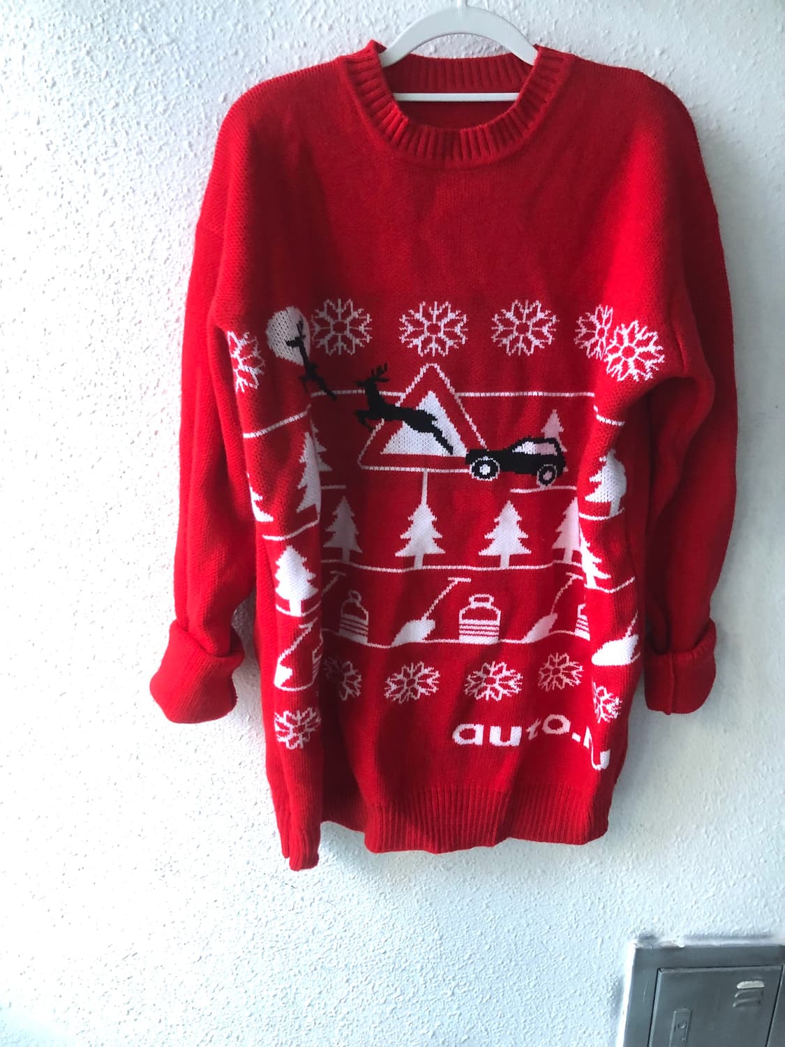 크리스마트 레드 니트 (원피스) 상품이미지1