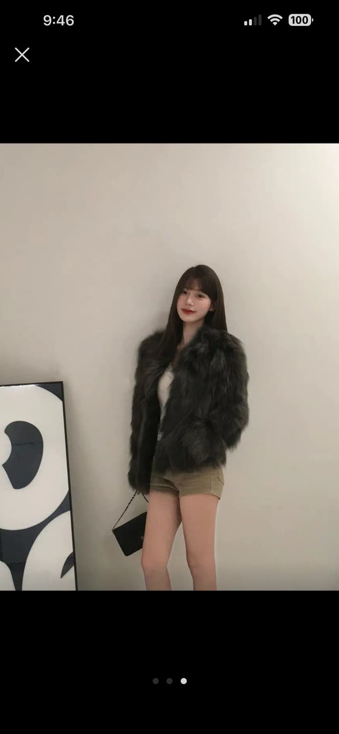 새상품 검정색 인조 퍼 코트 자켓 상품이미지3