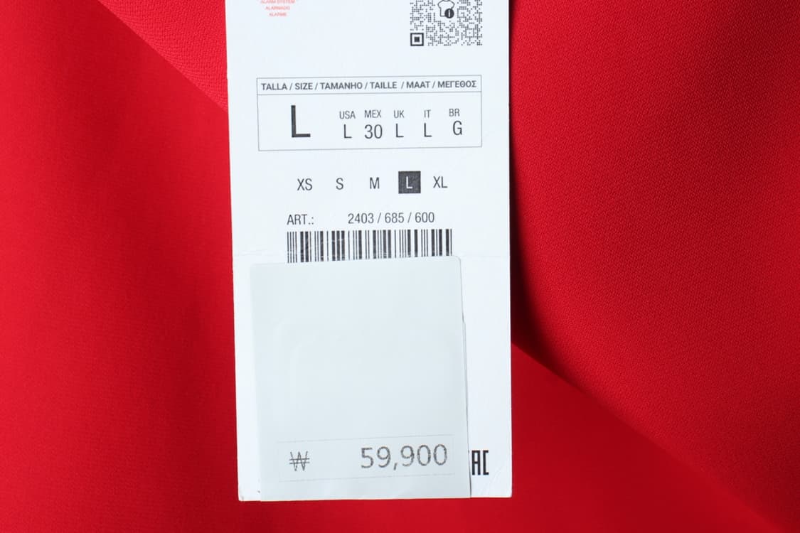 W(L-XL) 자라 스커트 치마 새상품 A라인 레드 숏-P9910 상품이미지6