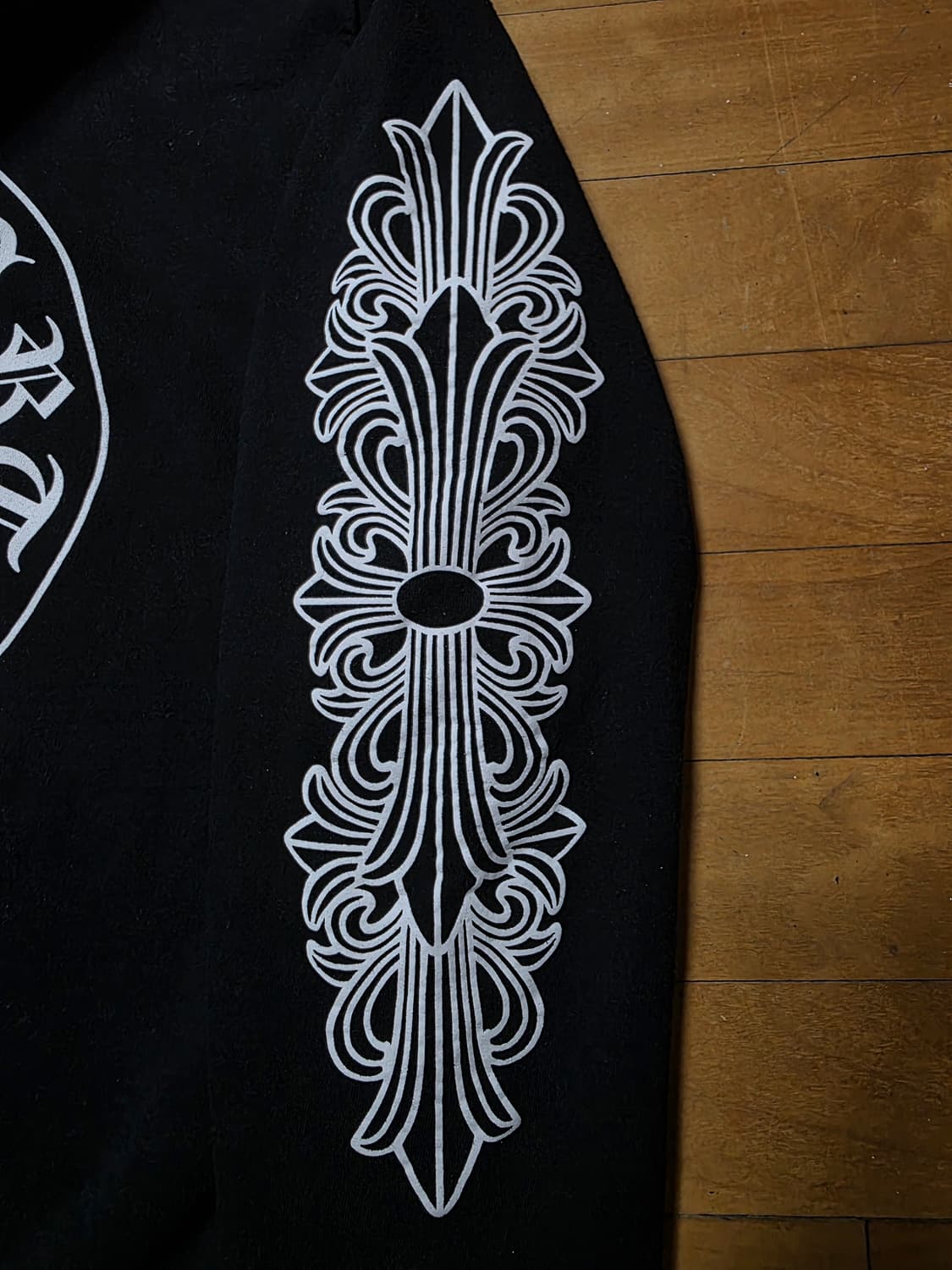 [새상품급,M]크롬하츠 홀스슈 플로랄후드티 블랙 상품이미지2