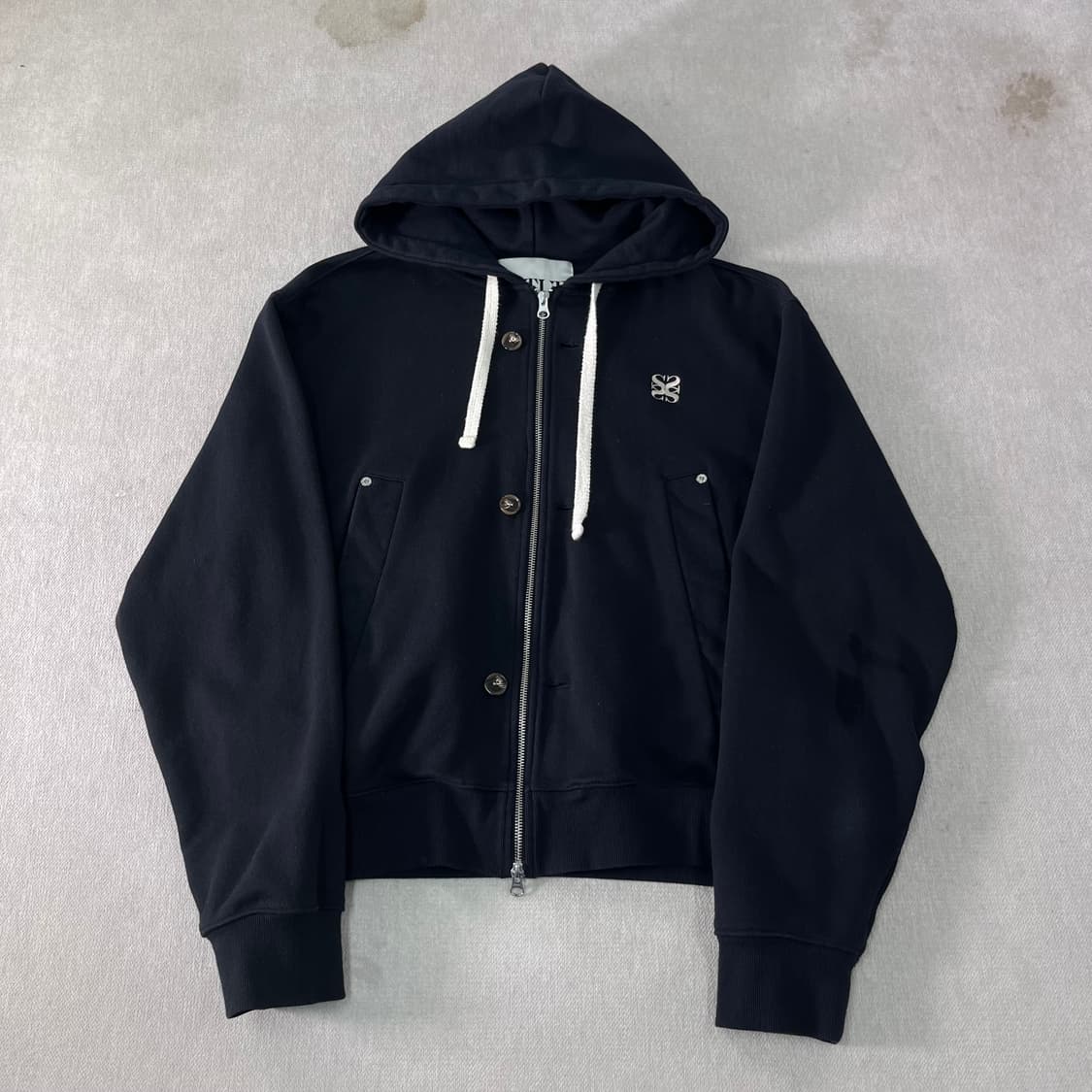 100 세터 테오 코튼 올데이 버튼 후드집업 상품이미지1