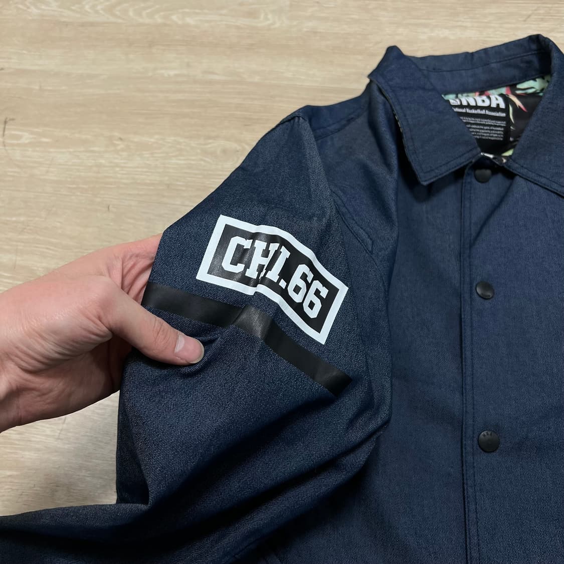 NBA 시카고 불스 그래픽 와펜 농구복 코치자켓 [네이비] M/95 상품이미지5