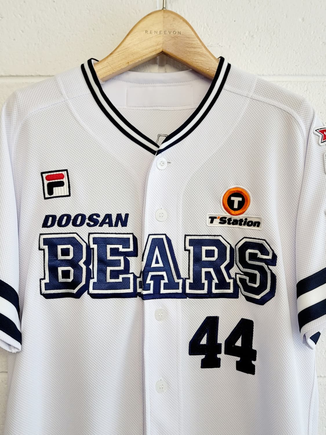 위팬(휠라패치) 두산베어스 홈 유니폼 No.44 홍성호 마킹(풀패치) 상품이미지3