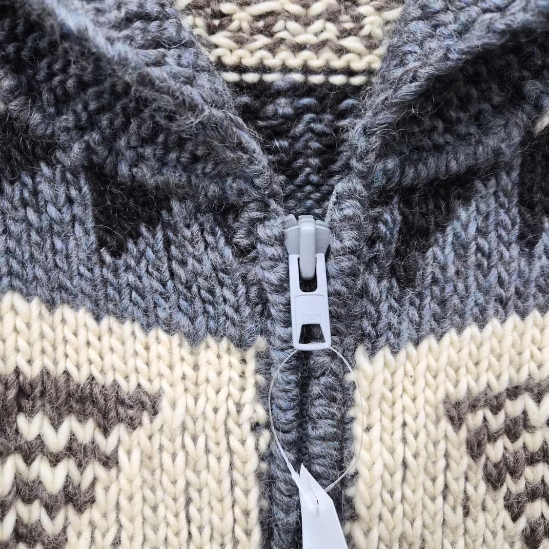 빈티지 코위찬 집업 니트 가디건 남성 2XL 상품이미지4