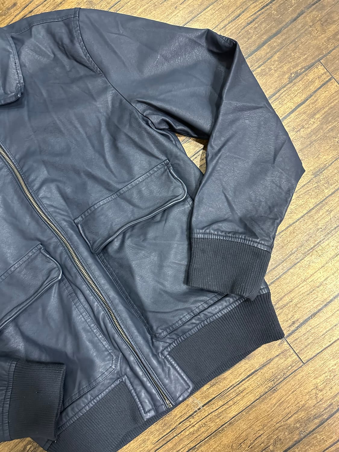 웰스프링 남성 가죽 자켓 100 새제품급 빈티지 올드스쿨느낌 상품이미지3