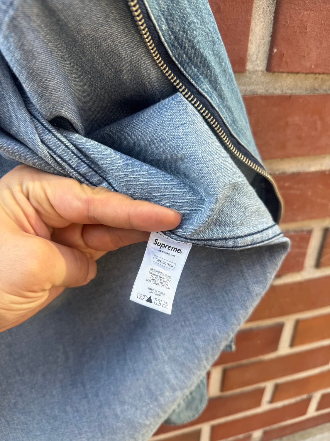 Ss16 슈프림 데님 집업 셔츠 상품이미지7