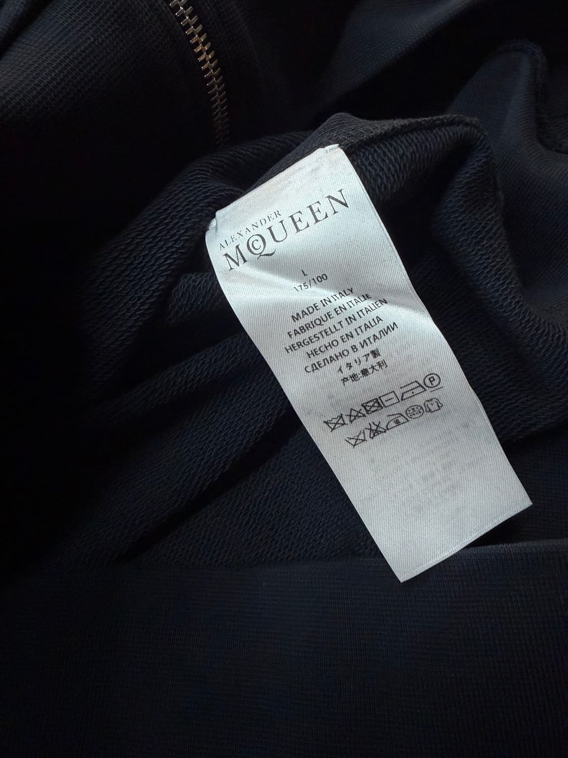 L/ 알렉산더맥퀸 스컬 블랙 솔리드 후드집업(새상품) 상품이미지10