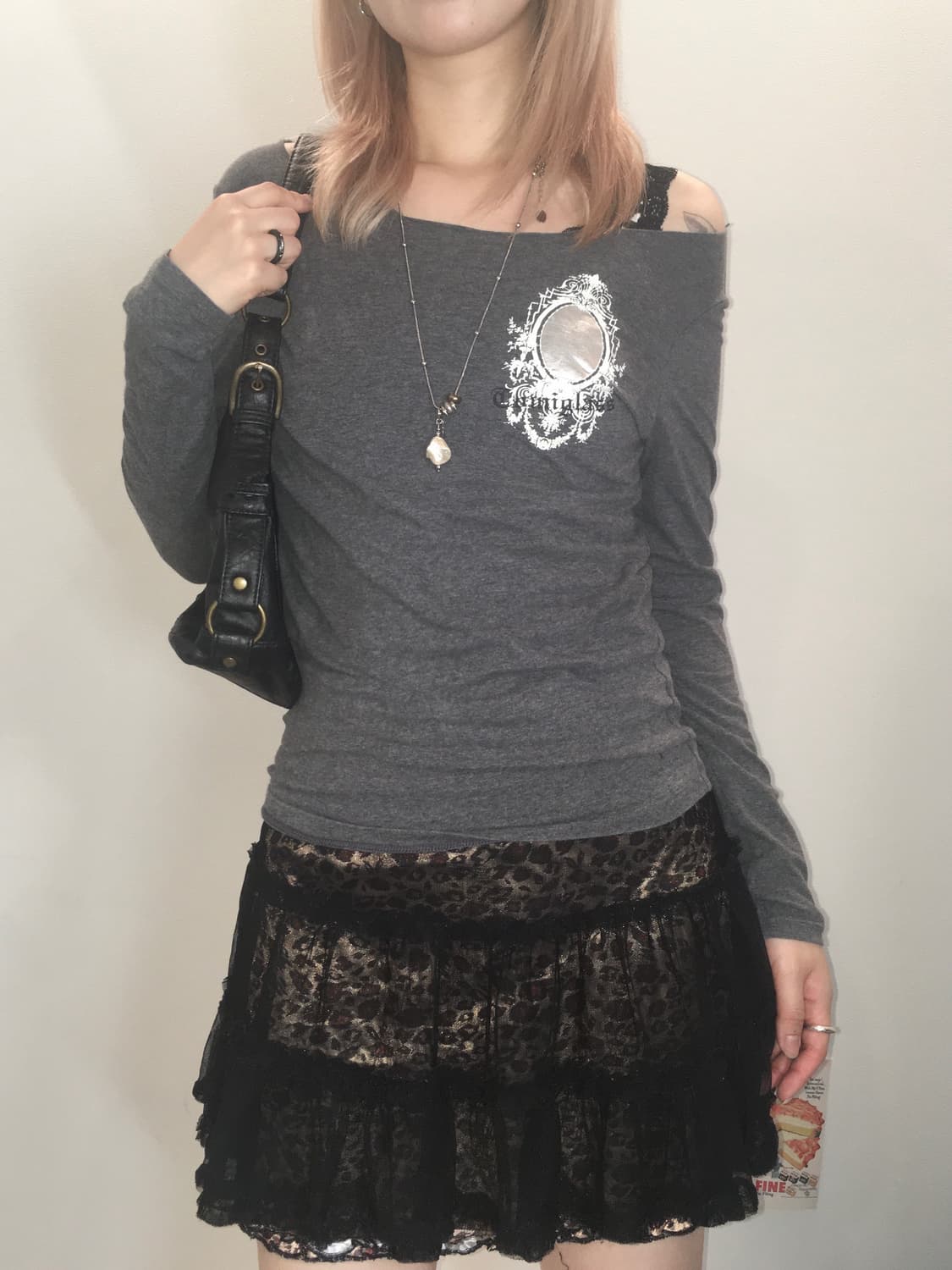jpn vintage charcoal off shoulder silver 상품이미지2