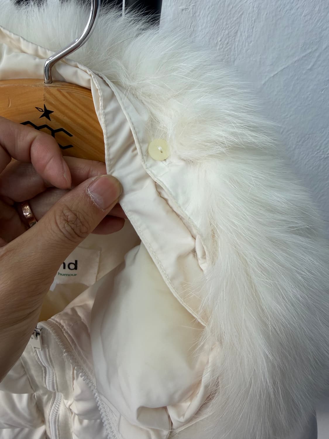 정품) O2nd 오즈세컨 한섬 폭스퍼 패딩 82 상품이미지5