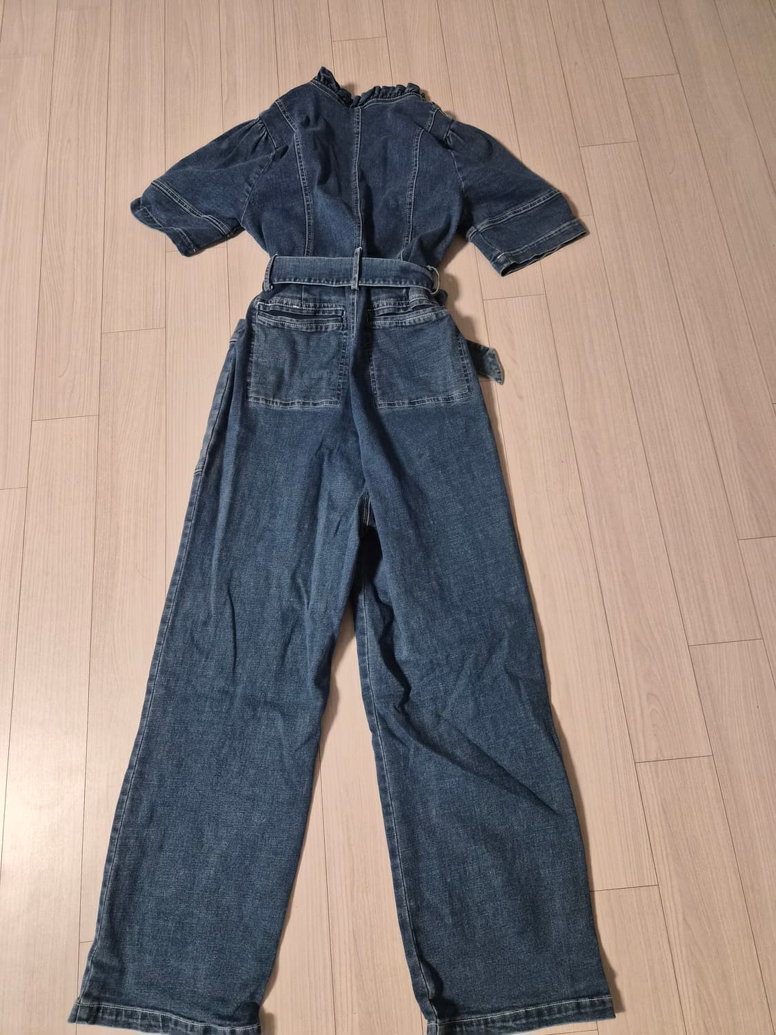 러블리 빈티지 프릴 데님 점프수트 상품이미지4