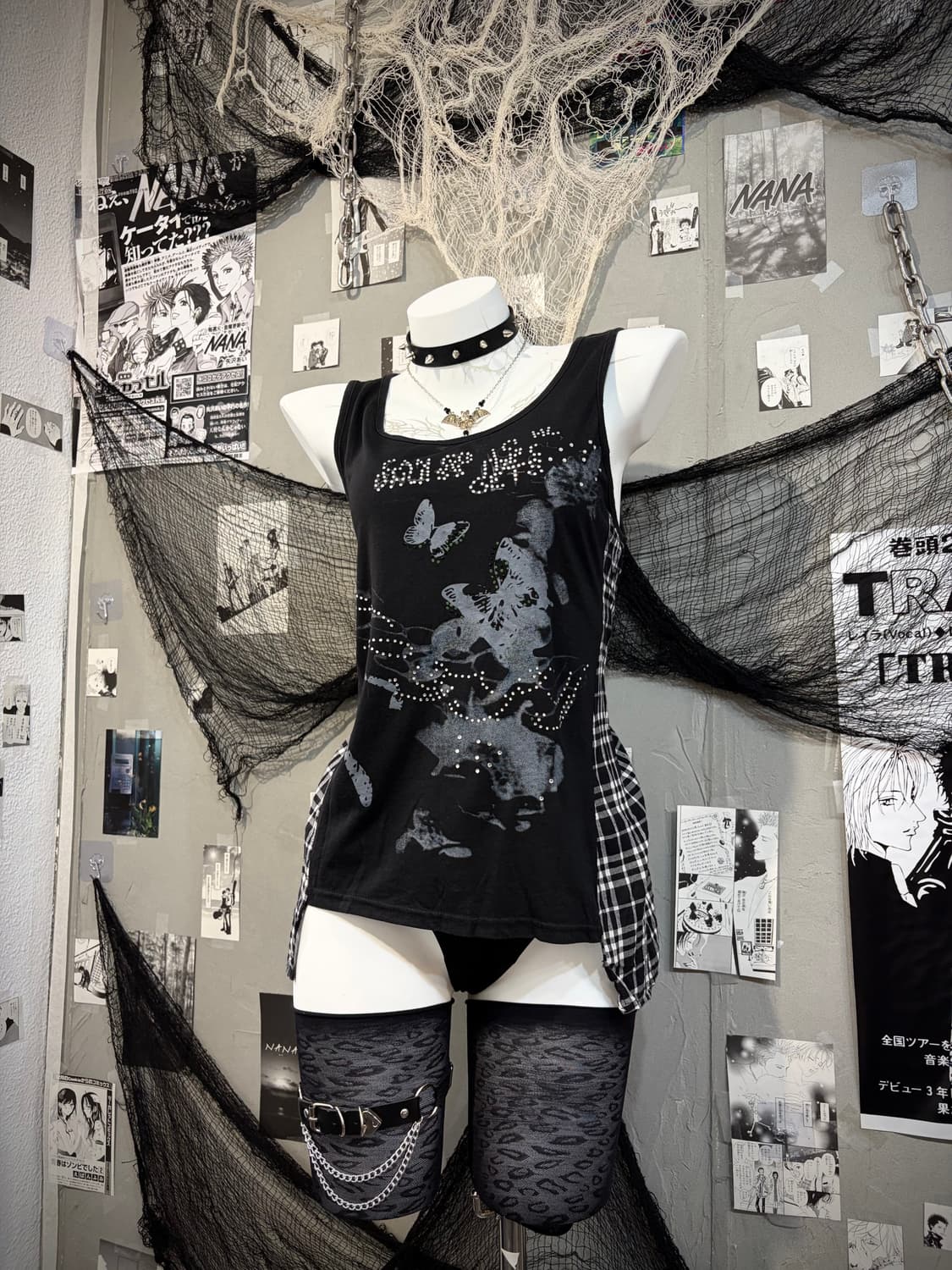 fairy Butterfly Plaid Layered sleeveless 상품이미지6