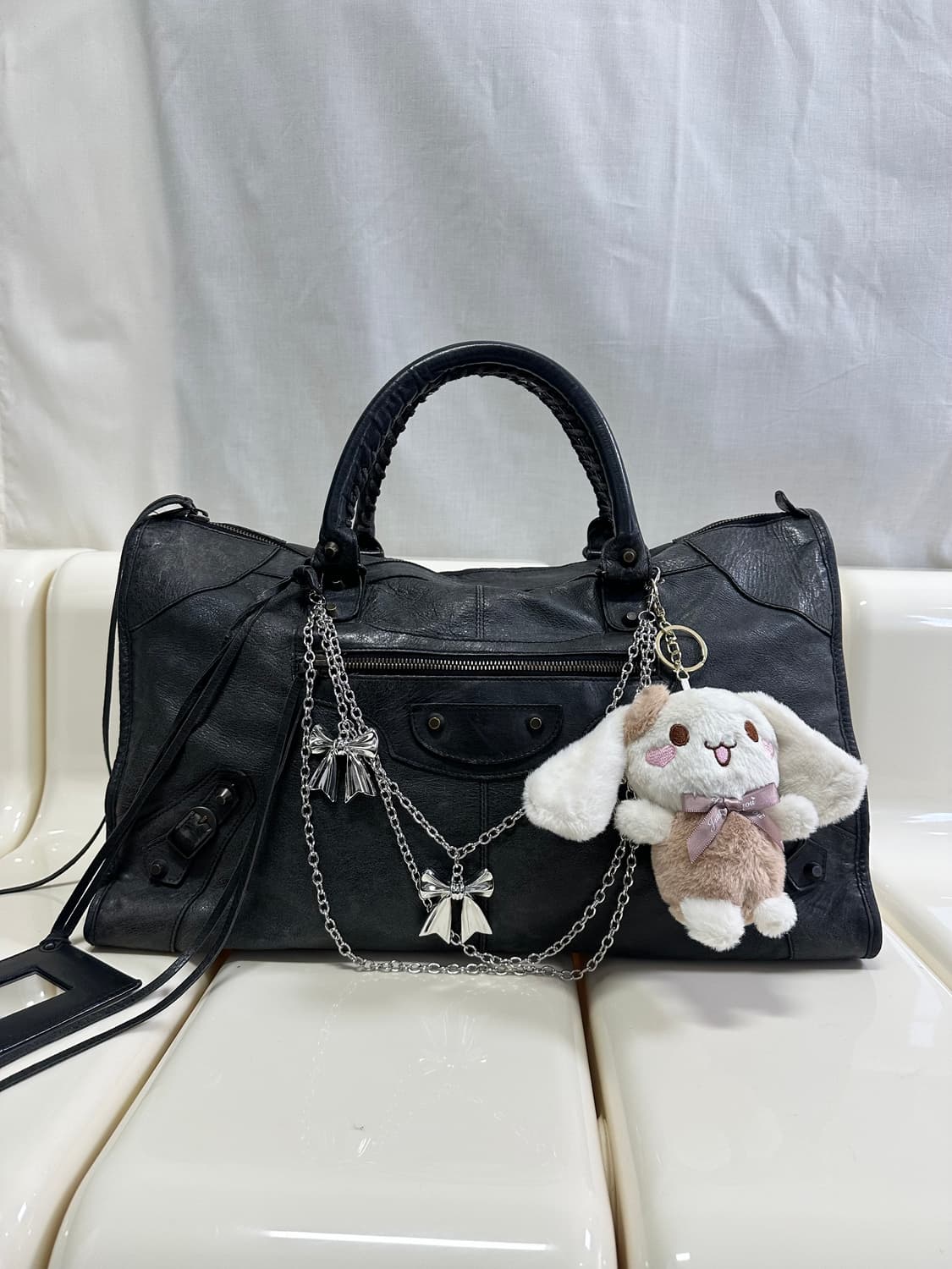 [A 정품] 발렌시아가 시티 모터백 라지 다크그레이 상품이미지7