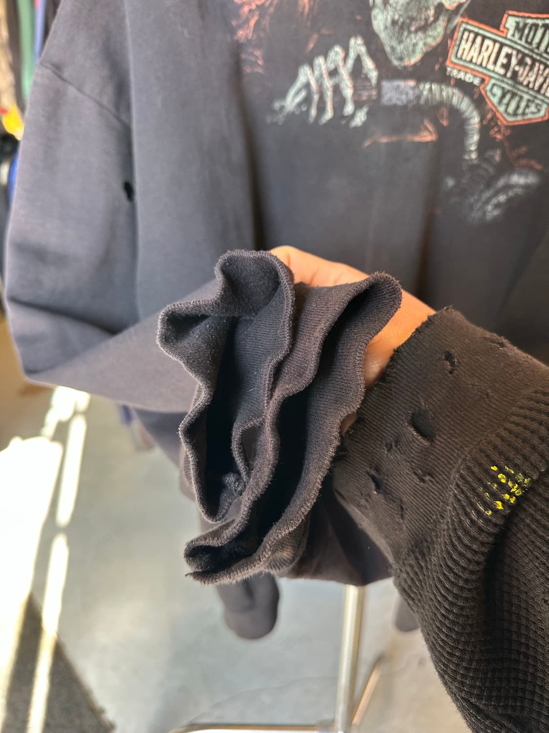 할리데이비슨 페이드 데미지 프린팅 스웻 후드 상품이미지7